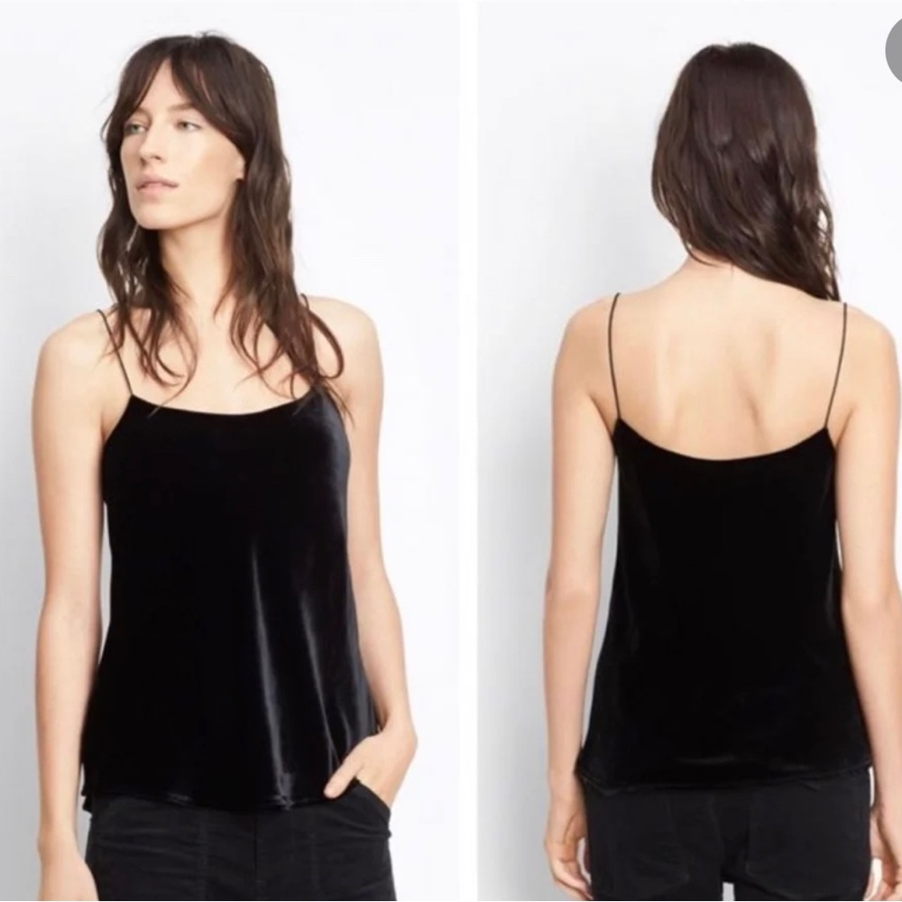 Vince Black Velvet Cami Top Sz S